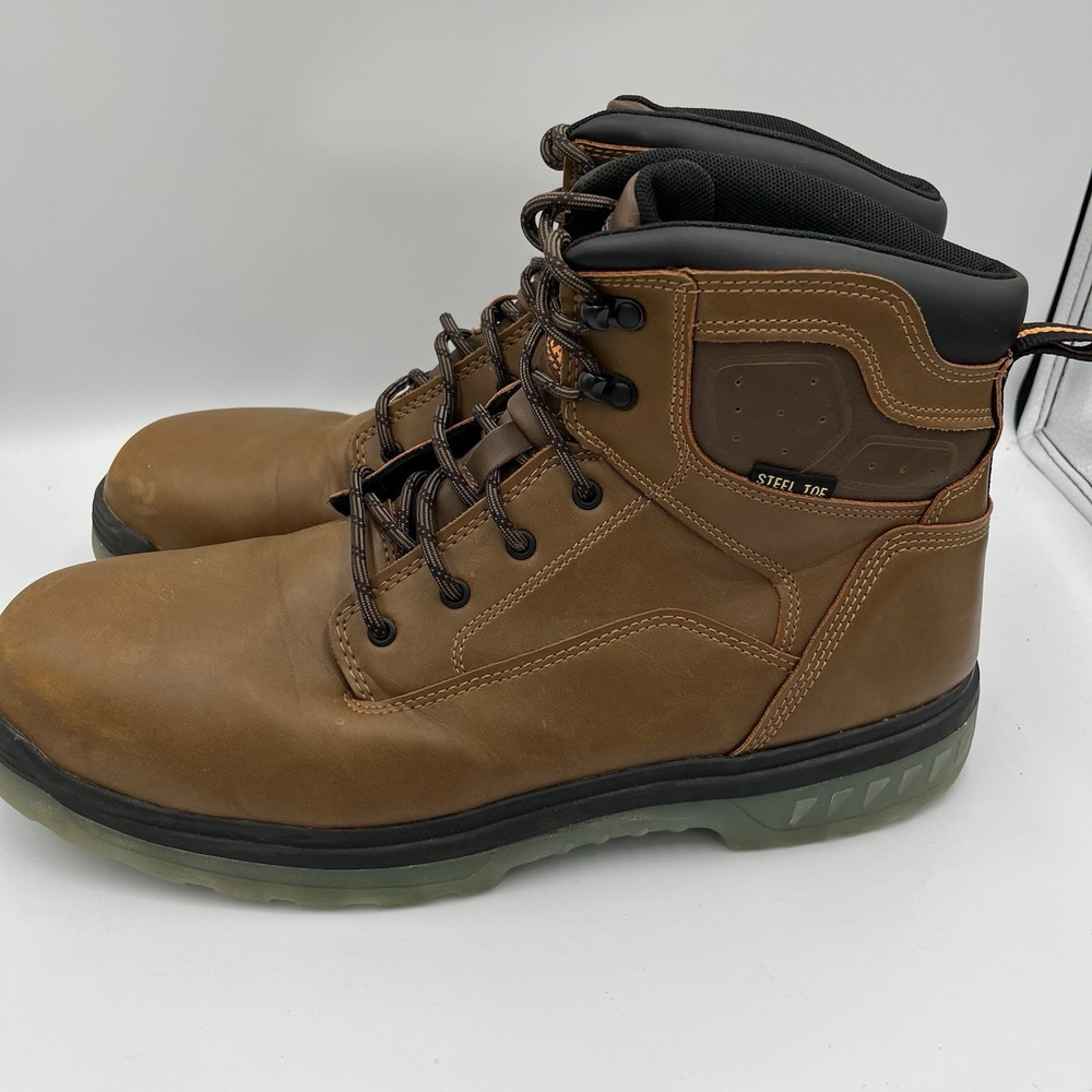 Brahma Ankle Boots Men's Size US 13 EU 47 Brown Lace Up Steel Toe Work Hiking